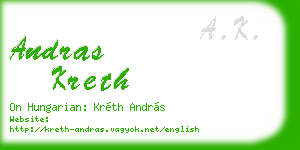 andras kreth business card